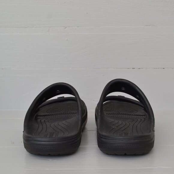 Crocs Unisex Black Slides Sandal Women's 8 Men's 6 Summer Slip-On Adult Classic - Picture 5 of 8